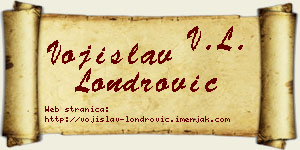 Vojislav Londrović vizit kartica